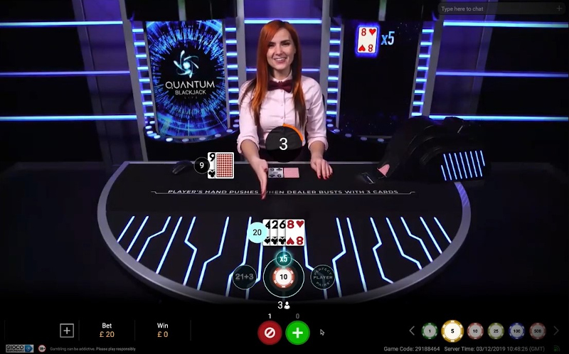 Live Dealer Quantum Blackjack