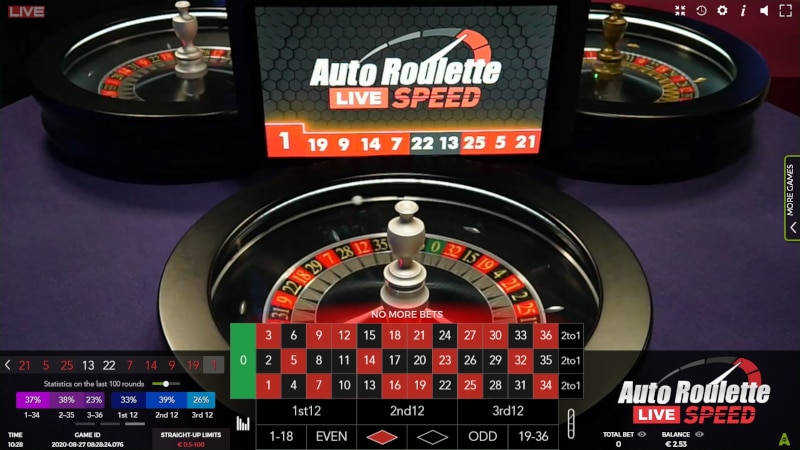 how auto roulette live speed works