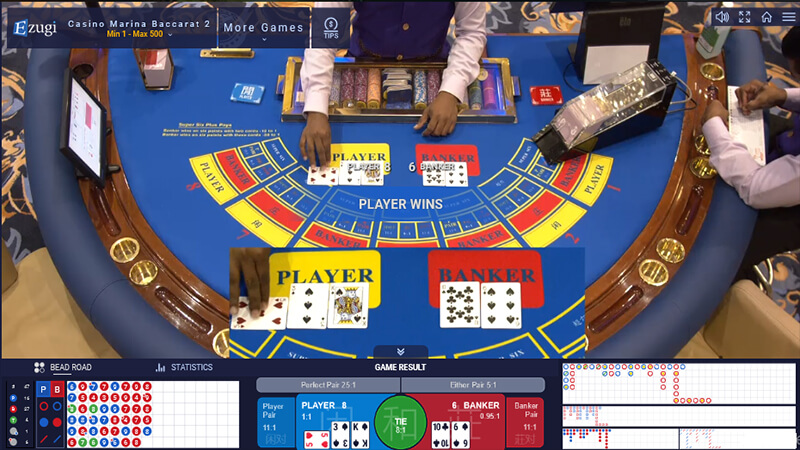 how to play Live Baccarat