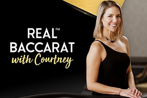 Microgaming Real Baccarat with Courtney logo