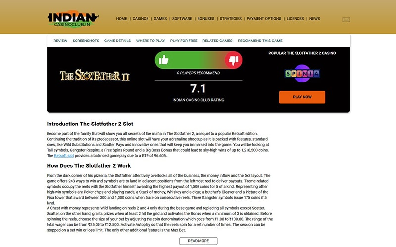 Review of The Slothfather II slot game