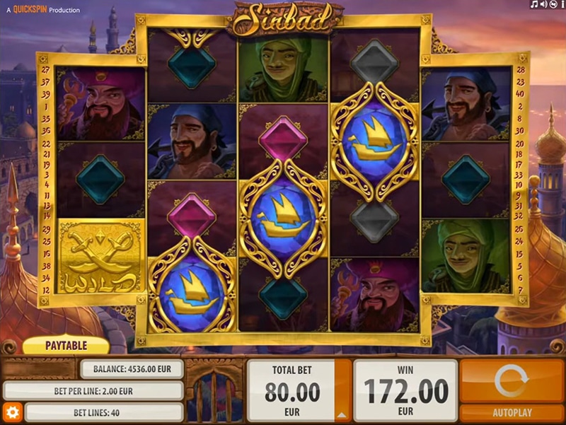 Sinbad slot gameplay