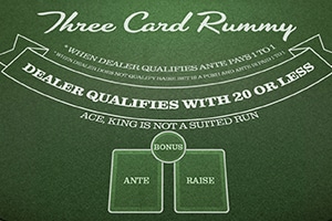 BetSoft Three Card Rummy table