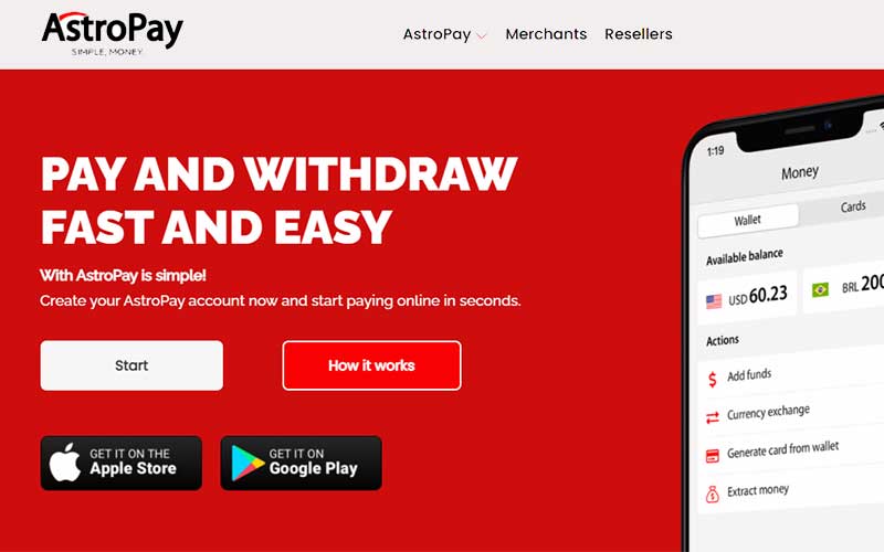 AtroPay homepage