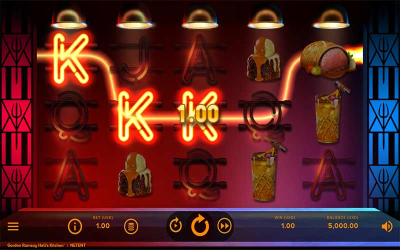 Hell's Kitchen slot gameplay