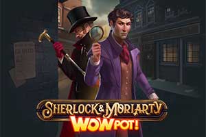 Sherlock and Moriarty WowPot slot logo