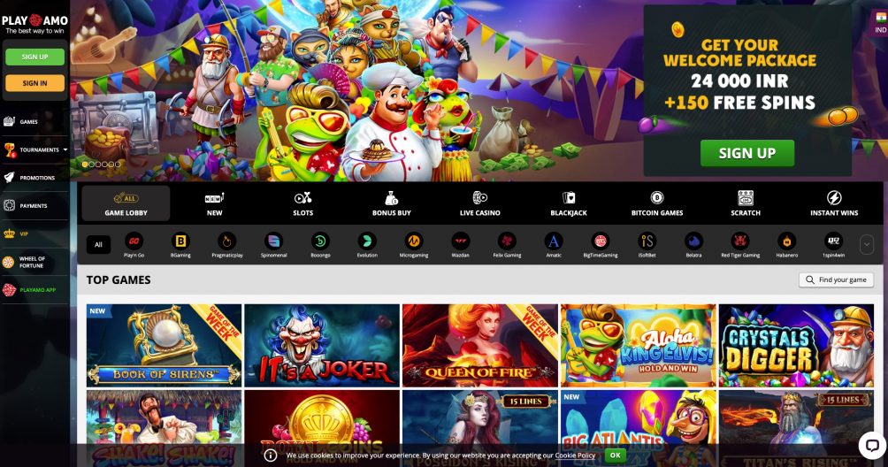 playamo casino screenshot