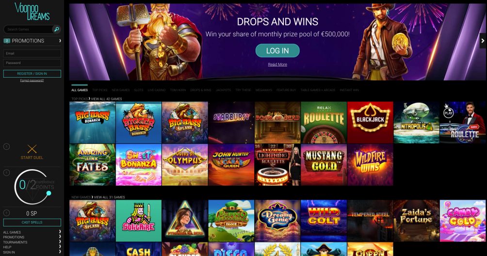 voodoo dreams casino screenshot